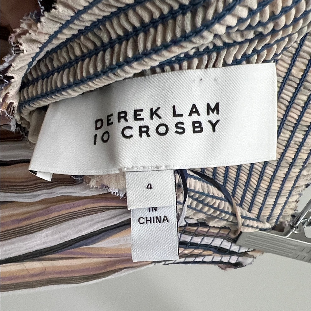 Derek Lam Striped Silk Ruffle Skirt - Picture 3 of 6